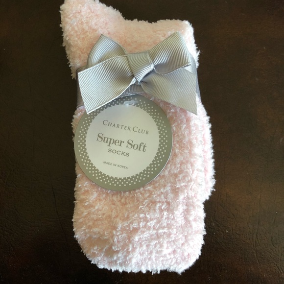 NWT Charter Club Macy's Super Soft Plush Socks OS - Picture 2 of 3